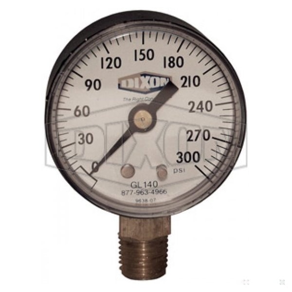 Standard Dry Gauge, 0 to 600 psi, 1/4 in Connection, 2-1/2 in Dial, +/- 3-2-3 %